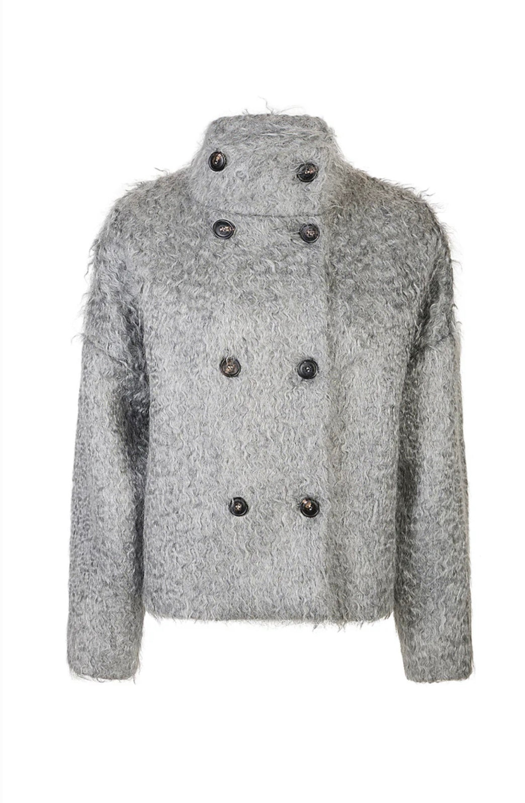 Cappotto doppiopetto corto Mohair donna Eleventy