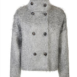 Cappotto doppiopetto corto Mohair donna Eleventy