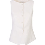 Gilet in lino e lurex con scollo a barca donna Eleventy